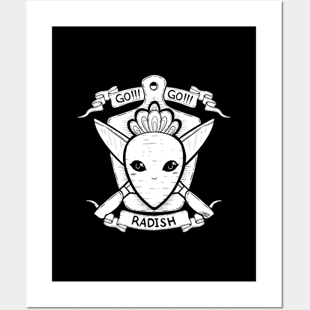 Radish/Carrot and Knife Coat of Arms Wall Art by zarya_kiqo